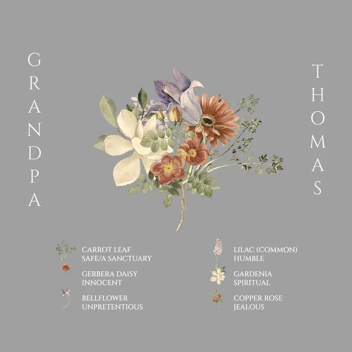 A second personalized Youquet botanical arrangement